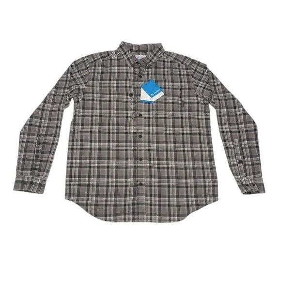 Columbia Men's Medium Shirt New With Tags Plaid Long Sleeve Button‎ Up - Picture 1 of 9